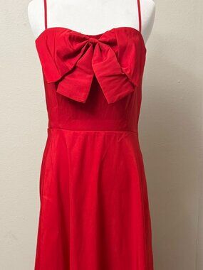 A New Day Target Red Christmas Holidays Bow Midi Dress Size 10